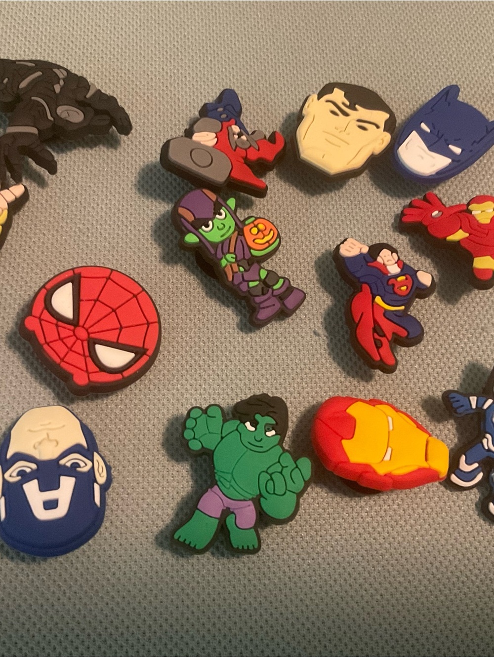Lot Superhero Shoe Charms - Marvel & DC Assorted Characters 13 Total 🦹‍♂️